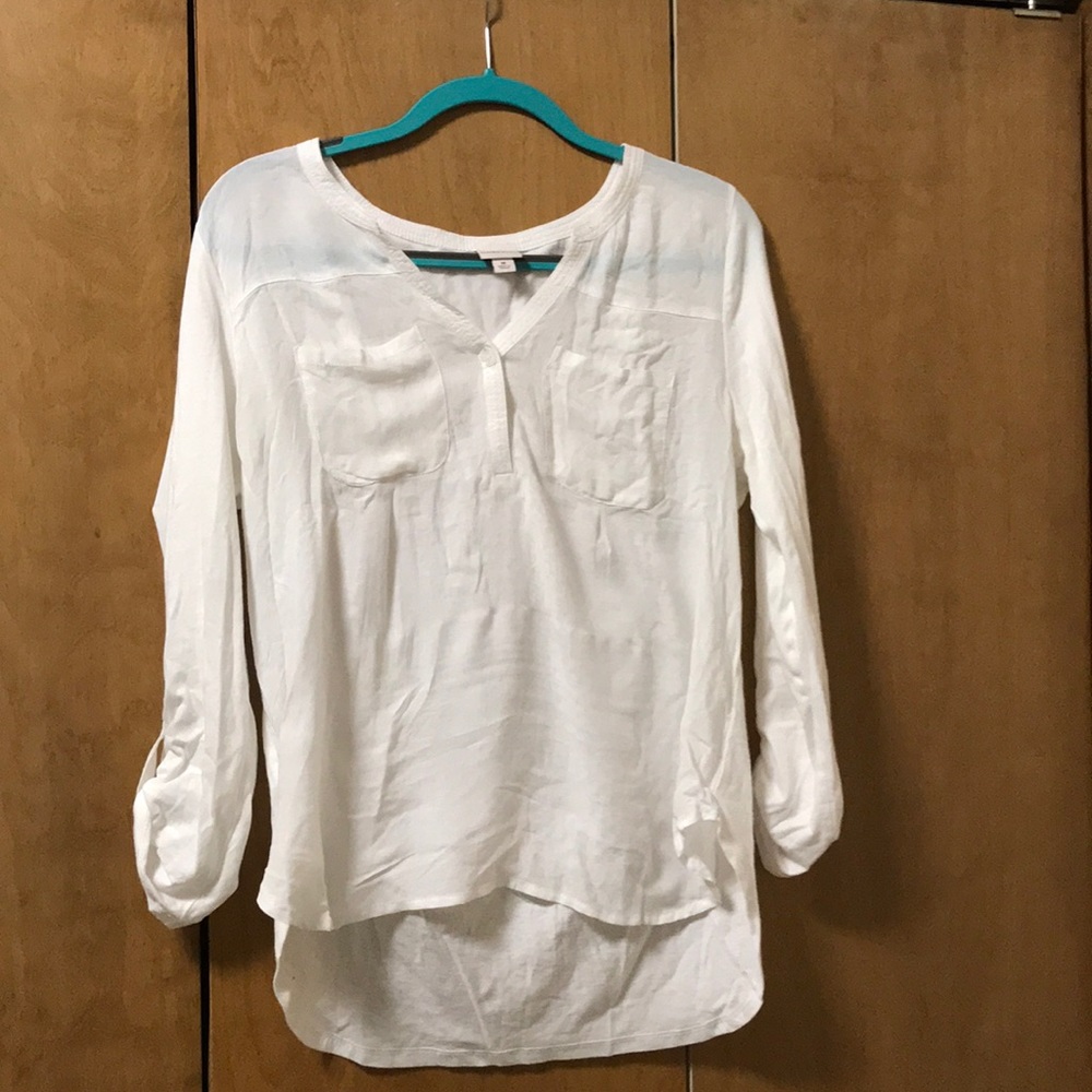 White long sleeve shirt size medium